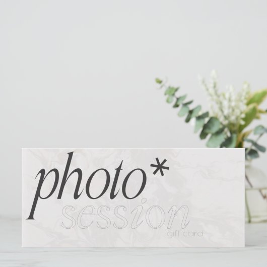 写真セッションギフトカード，写真証明書 (スタンド正面)