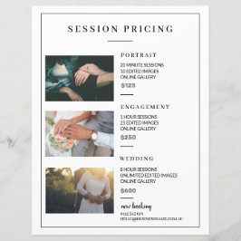 写真セッション価格表