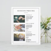 写真セッション価格表 (スタンド正面)