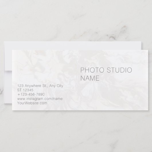 写真セッション、ミニマスティック写真撮影ギフトカード、 (裏面)