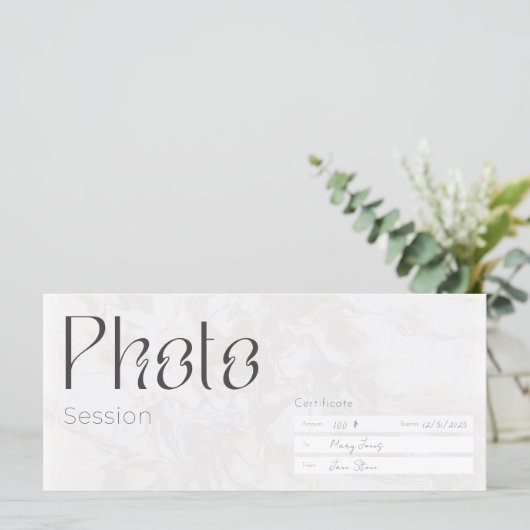 写真セッション、ミニマスティック写真撮影ギフトカード、 (スタンド正面)