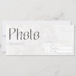 写真セッション、ミニマスティック写真撮影ギフトカード、