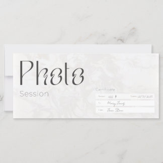 写真セッション、ミニマスティック写真撮影ギフトカード、