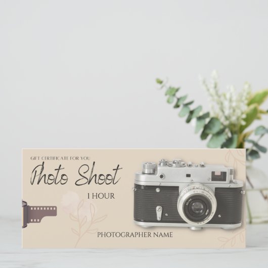 写真セッション，写真の撮影biegeギフトカード， (スタンド正面)