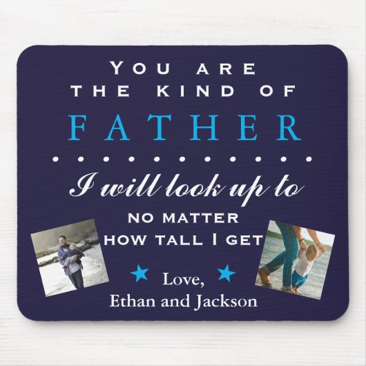 写真センチメンタル父の日または誕生日 マウスパッド (正面)