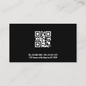 写真ソーシャルメディアのアイコンQrコードまたはロゴ 名刺 (裏面)