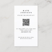 写真ソーシャルメディモダンアQRコード 名刺 (裏面)