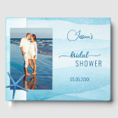 写真ターコイズ水彩ブライダルシャワー ゲストブック (正面)