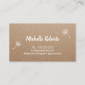 写真ダンデエレガントリオン写素朴真者 名刺 (裏面)