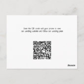 写真チューリップの日付を赤と白保存 ポストカード (裏面)