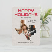 写真テキサス州感動のお知らせハッピーホリデー シーズンカード (スタンド正面)