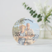 写真テキストオーバーレイを追加 35周年結婚記念日 メニュー (スタンド正面)