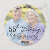 写真テキストオーバーレイを追加 55周年結婚記念日 メニュー (正面)
