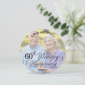 写真テキストオーバーレイを追加 60周年結婚記念日 メニュー (スタンド正面)