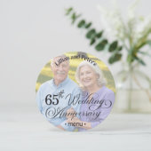 写真テキストオーバーレイを追加 65周年結婚記念日 メニュー (スタンド正面)