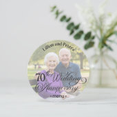 写真テキストオーバーレイを追加 70周年結婚記念日 メニュー (スタンド正面)