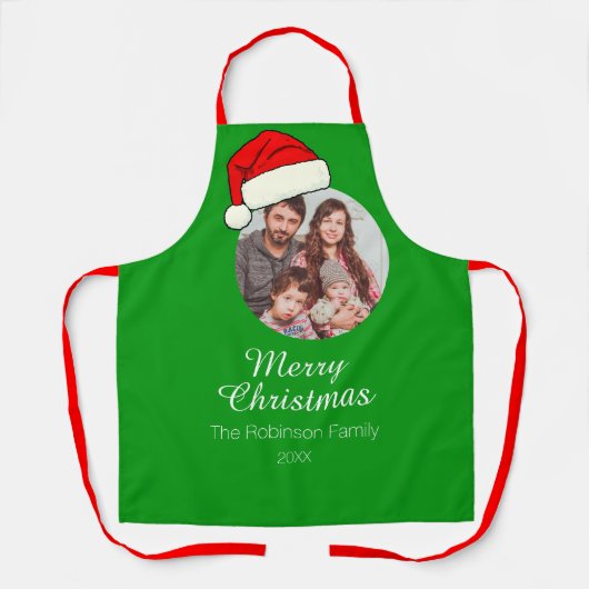 写真テンプレートのクリスマス エプロン (正面)