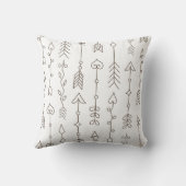 写真テンプレートのパーソナライズされた矢印パターンを作成 クッション (裏面)