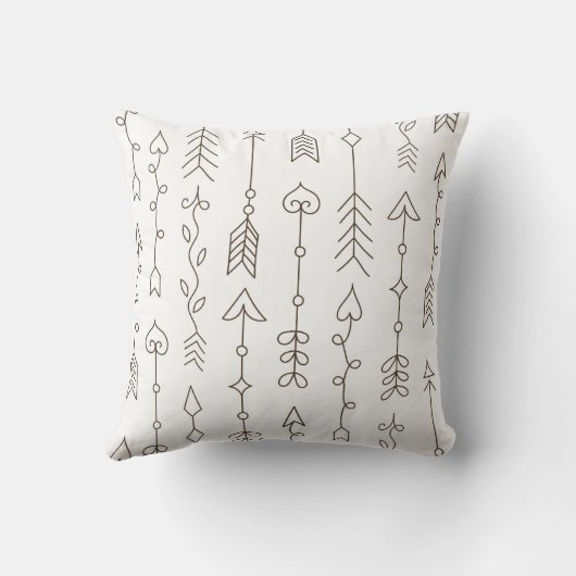 写真テンプレートのパーソナライズされた矢印パターンを作成 クッション (裏面)