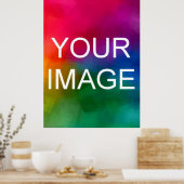 写真テンプレートの大きいアップロードパーソナライズされたの追加 ポスター (キッチン)