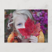 写真テンプレートの書道感謝の台本 ポストカード (正面)