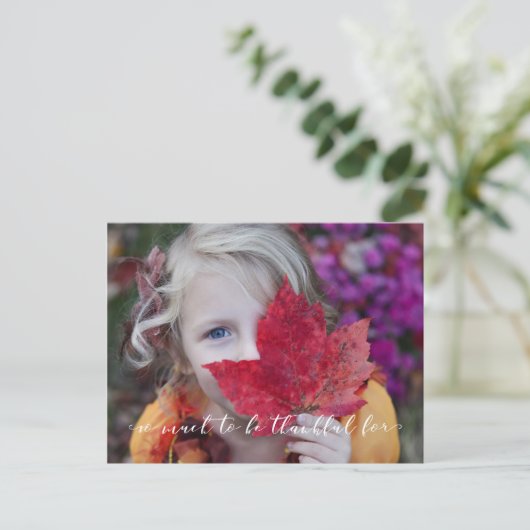 写真テンプレートの書道感謝の台本 ポストカード (スタンド正面)