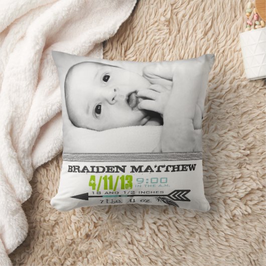 写真テンプレートの矢の誕生の枕 クッション (ブランケット)