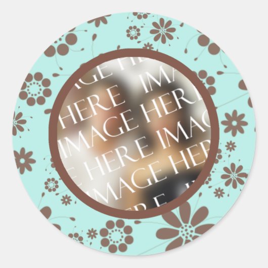 写真テンプレートイベント及結婚び封筒用シール ラウンドシール (正面)