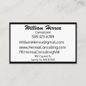 写真テンプレートエレガントはっきりしたレイアウト100ボックス 名刺 (裏面)