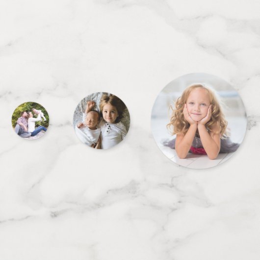 写真テンプレートカスタムファミリーお祝い コンフェッティ (正面)