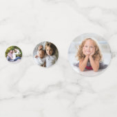 写真テンプレートカスタムファミリーお祝い コンフェッティ (裏面)