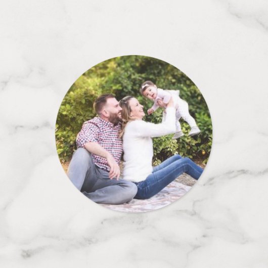 写真テンプレートカスタムファミリーお祝い コンフェッティ (スモール正面)