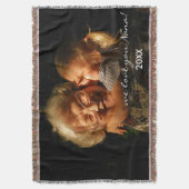 写真テンプレートカスタムブランケパーソナライズされたット スローブランケット (正面縦)