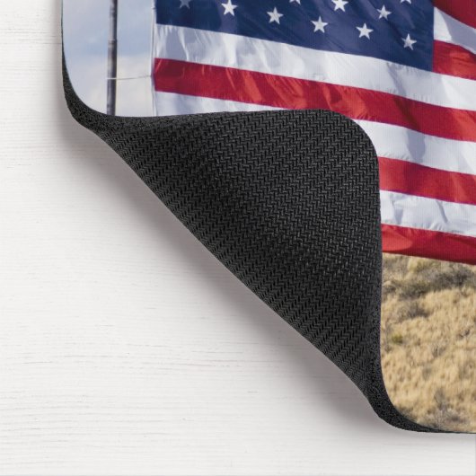 写真テンプレートカスタム文字アメリカ国旗の写真 マウスパッド (コーナー)