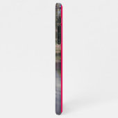 写真テンプレートカスタム2縦写真名ピンク iPhoneケース (左側)