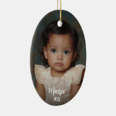 写真テンプレートクリスマスまたは休日オーナメント セラミックオーナメント (右)