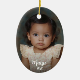 写真テンプレートクリスマスまたは休日オーナメント セラミックオーナメント