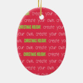 写真テンプレートクリスマスまたは休日オーナメント セラミックオーナメント (裏面)