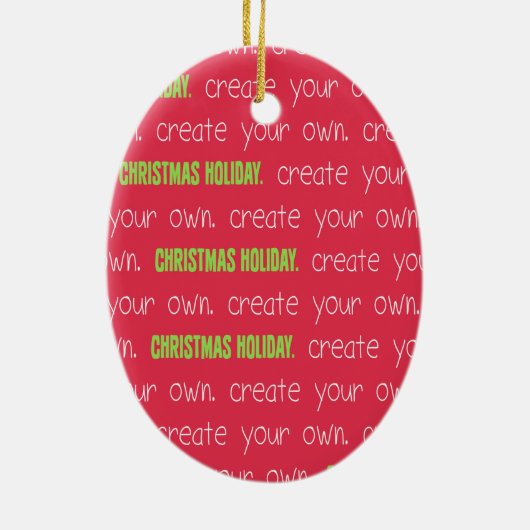 写真テンプレートクリスマスまたは休日オーナメント セラミックオーナメント (裏面)