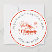 写真テンプレートクリスマスラブ&笑いカード シーズンカード (裏面)