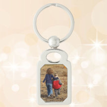 写真テンプレートシルバーメタルキーチェーングランマギフト