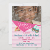 写真テンプレートスランバーパーティー 招待状 (正面)