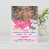 写真テンプレートスランバーパーティー 招待状 (スタンド正面)