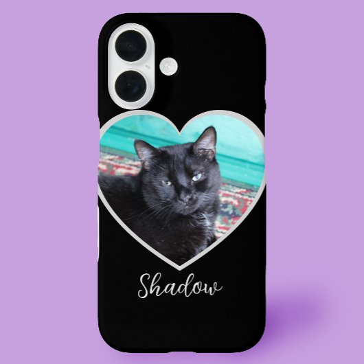 写真テンプレートハートとペット写真名前をカスタムする Case-Mate iPhoneケース
