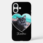 写真テンプレートハートとペット写真名前をカスタムする Case-Mate iPhoneケース (裏面)