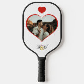 写真テンプレートハート形状 ピックルボールラケット (裏面)