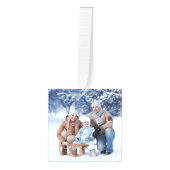 写真テンプレートパーソナライズされたクリスマス キューブオーナメント