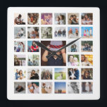 写真テンプレートパーソナライズされたコラージュ スクエア壁時計<br><div class="desc">パーソナライズされた写真テンプレートコラージュ – リサオ素晴らしの角壁時計に複数の写真を追加 – 友人や家族のための好きな記念品または自分自身のための治療</div>