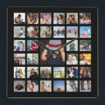 写真テンプレートパーソナライズされたコラージュ スクエア壁時計<br><div class="desc">パーソナライズされた写真テンプレートコラージュ – リサオ素晴らしの角壁時計に複数の写真を追加 – 友人や家族のための好きな記念品または自分自身のための治療</div>