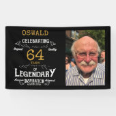 写真テンプレートパーソナライズされたパパ誕生日レジェンダリー 横断幕 (横)